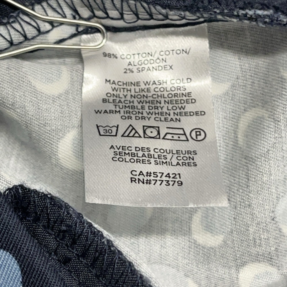 Ann Taylor Trousers Navy Polka Dot Cropped Slim‎ Fit Dress Pants 14 Nautical - Picture 11 of 12